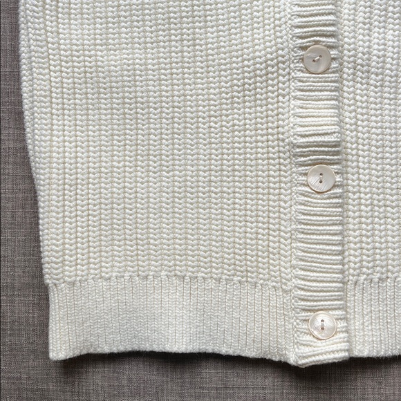 Madewell Knit Cream White Button Down Sweater Vest L - Picture 2 of 5